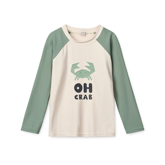 Liewood - Noah Placement Longsleeve Swim Tee - Zwem T-shirt - UV 40+ protection - vooraanzicht
