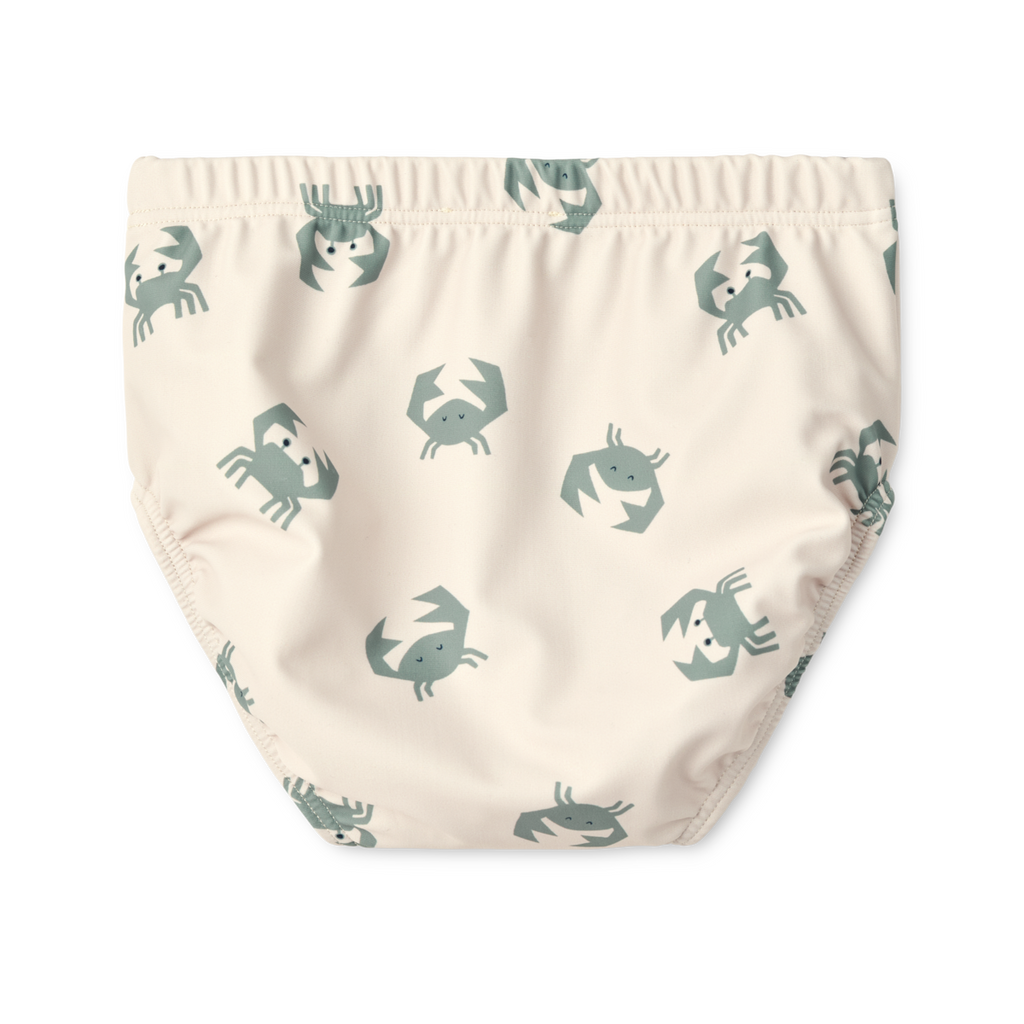 Liewood - Anthony Baby Printed Swim Pants - Zwembroekje - SPF 40+ - achteraanzicht - Crab