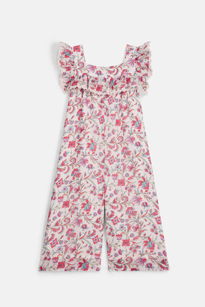 Jumpsuit - Overall Irma - Biologisch katoen - Cream Floral Haven - Louise Misha