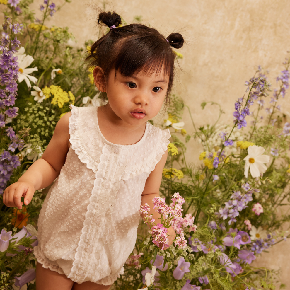 Romper Jada - Katoenmix - Off White/Wit - Louise Misha baby