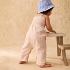 Jumpsuit - Overall Morli - Biologisch katoen/Dobby - Cream - Louise Misha achter