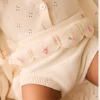 Bloomer Mylia - Gebreid katoen - Cream - Louise Misha close up