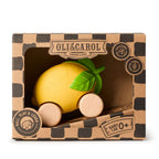 Speelgoedauto Lou the Lemon met garage & racebaan - 0+ jaar - Natuurrubber & FSC-hout - Oli & Carol - productfoto - afbeelding 3