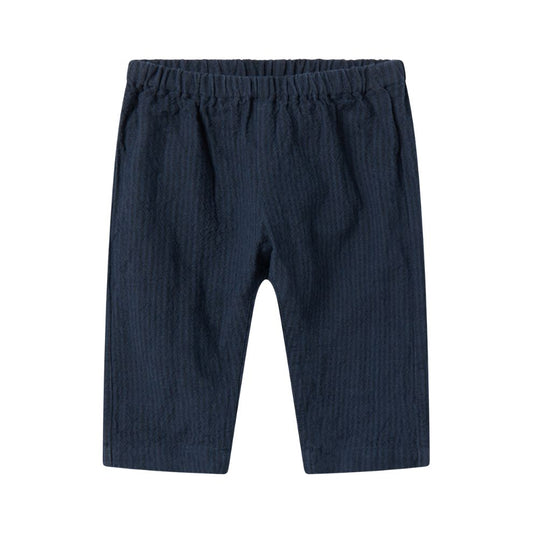 Broekje Panto - Biologisch katoen - Dark Blue Stripe/navy - Marmar Copenhagen voorkant