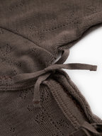 Zacht MarMar Copenhagen Piva pointelle merinowol boxpakje voor baby thermoregulerend en kriebelvrij detail terre donkerbruin