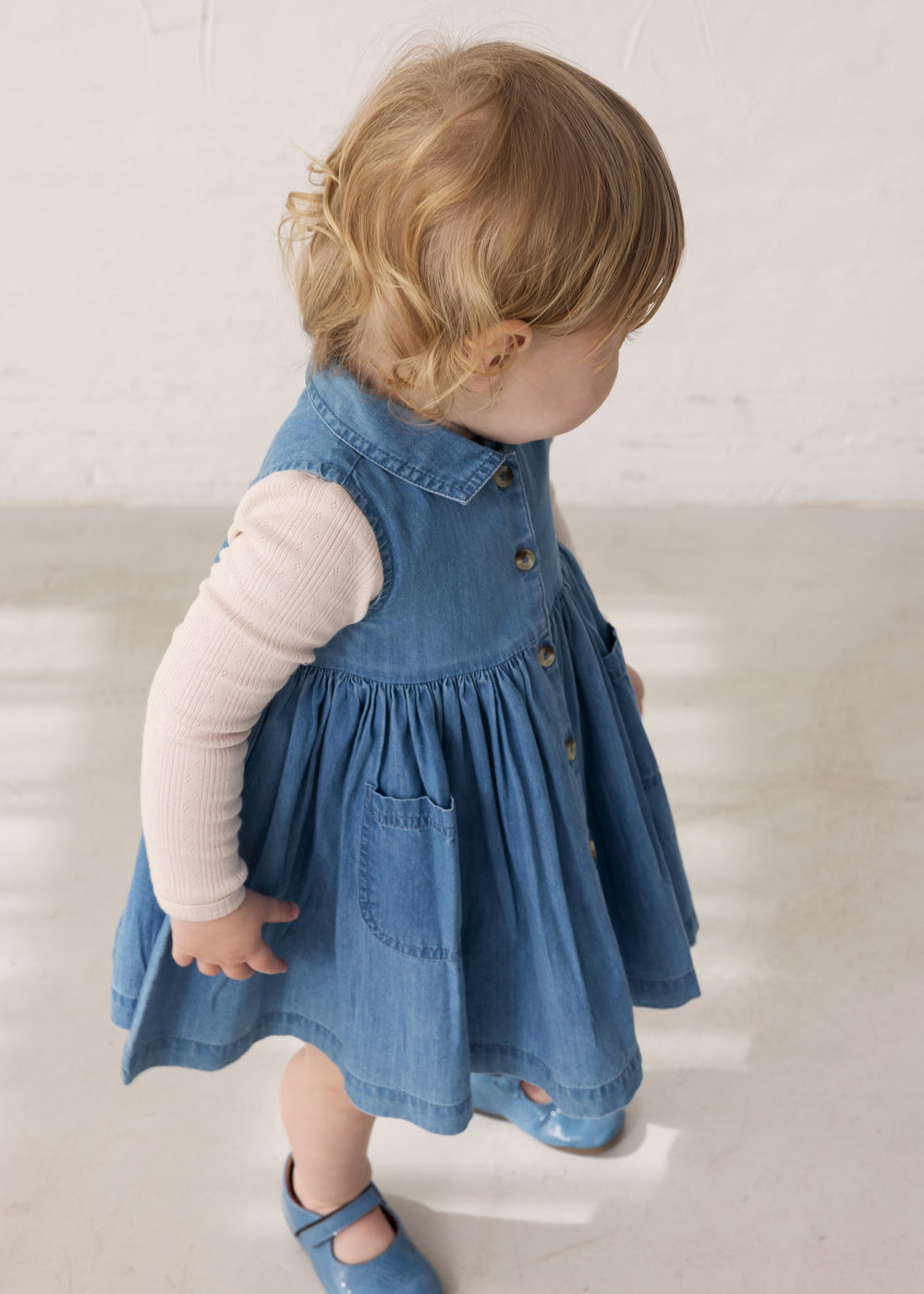 Jurkje Danal - Katoen - Light denim/Blauw - MarMar Copenhagen  baby