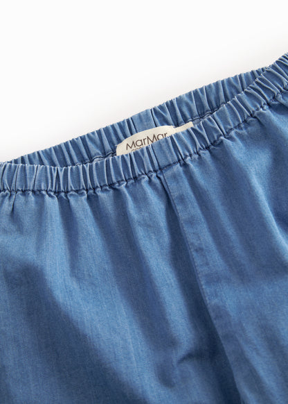 Broekje Panto - Katoen - Light denim/blauw - MarMar Copenhagen close up voor