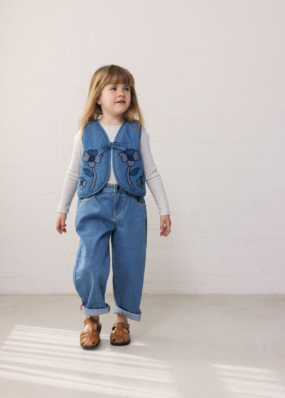 Gilet Joyce - Katoen - Light Denim/Blauw - MarMar Copenhagen kind