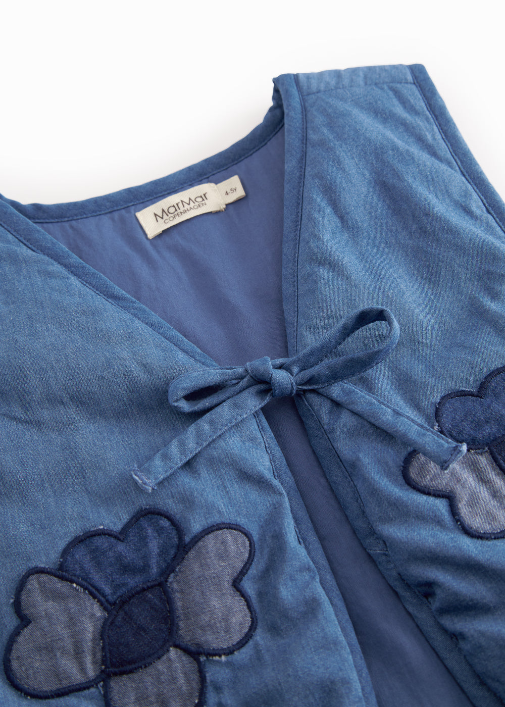 Gilet Joyce - Katoen - Light Denim/Blauw - MarMar Copenhagen boven