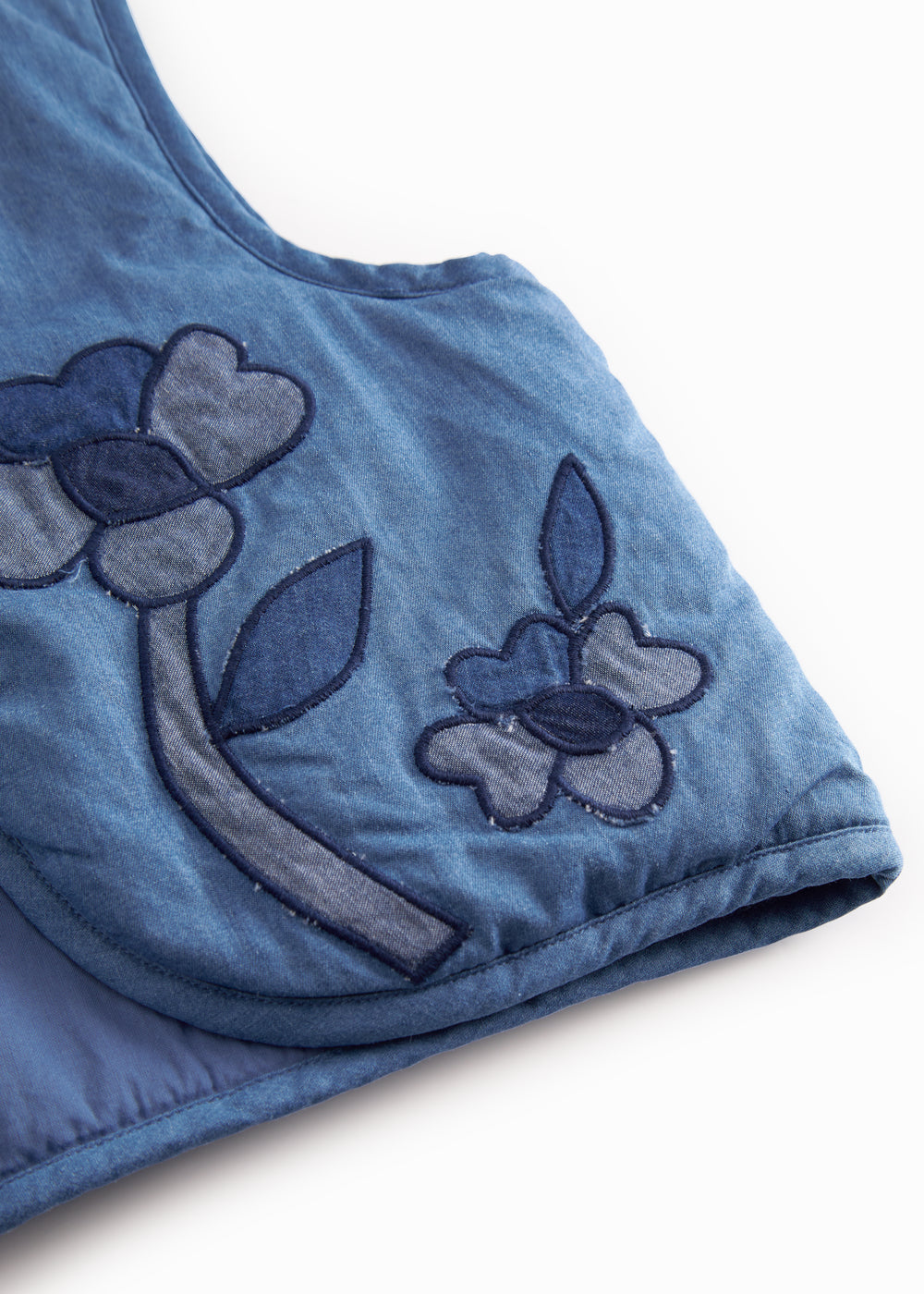 Gilet Joyce - Katoen - Light Denim/Blauw - MarMar Copenhagen onder