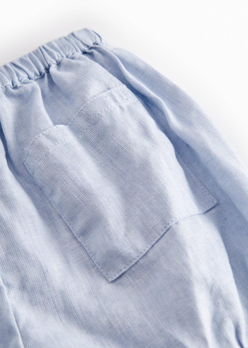 Linnen kort broekje Pabi - Blue mist/blauw - MarMar Copenhagen zakje