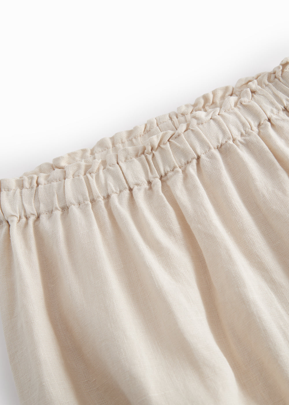 Linnen broekje Panu - Kit/Beige - MarMar Copenhagen boven