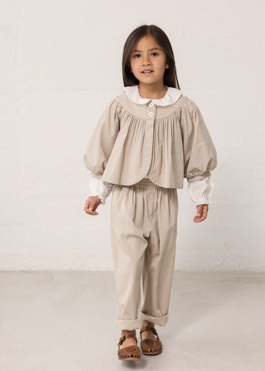 Vestje Jada - Katoen - Mercury Grey/Beige - MarMar Copenhagen kind