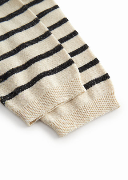 Zomerbroekje Powy - Linnen/katoen - Linen Mix Stripe - MarMar Copenhagen onder