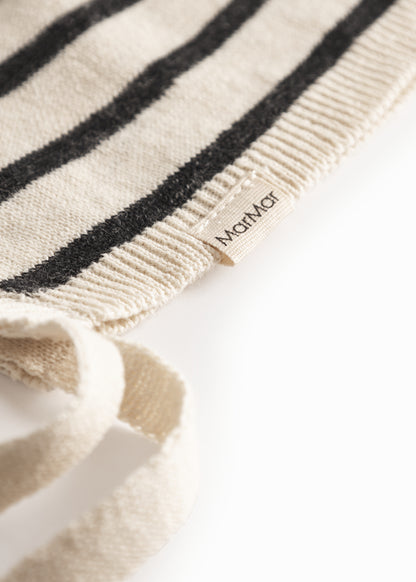 Strikmutsje - Linnen/katoen - Linen Mix Stripe - MarMar Copenhagen strik