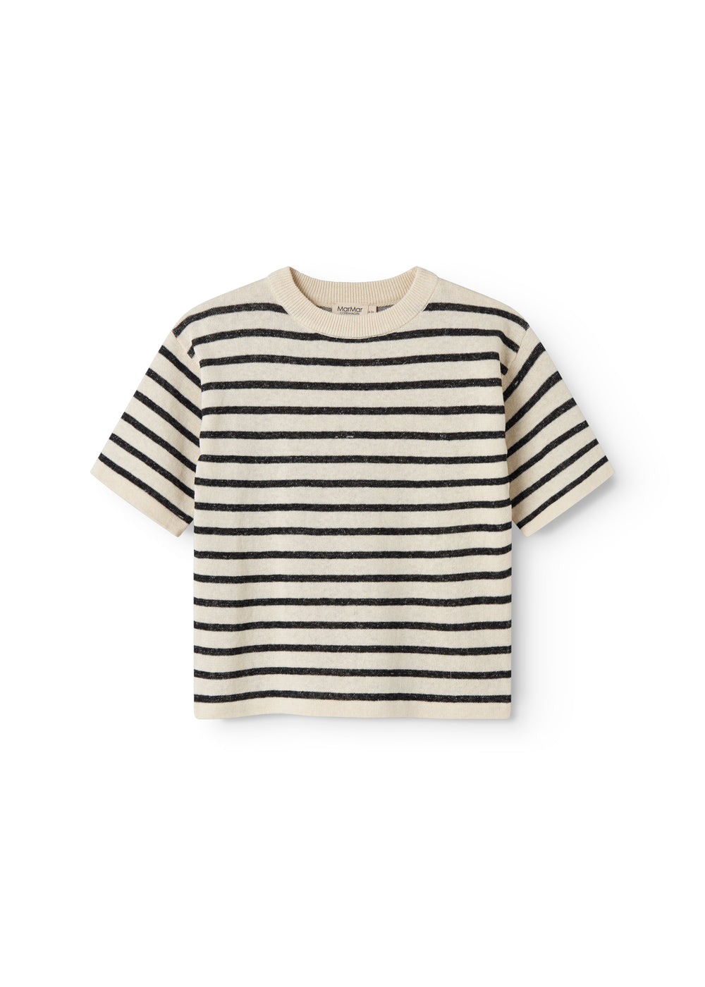 T-shirt Titan SS - Linnen/katoen - Linen Mix Stripe - MarMar Copenhagen voor