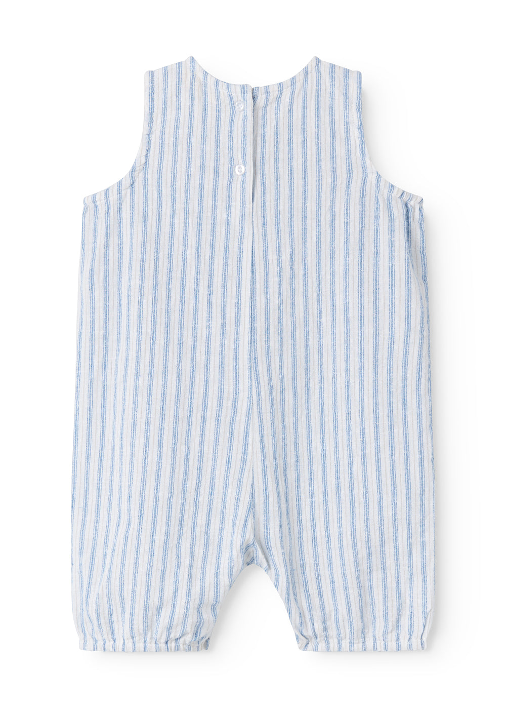 Tuinbroekje Roventa S - Linnen/katoen - Surf Blue Stripe - MarMar Copenhagen achter