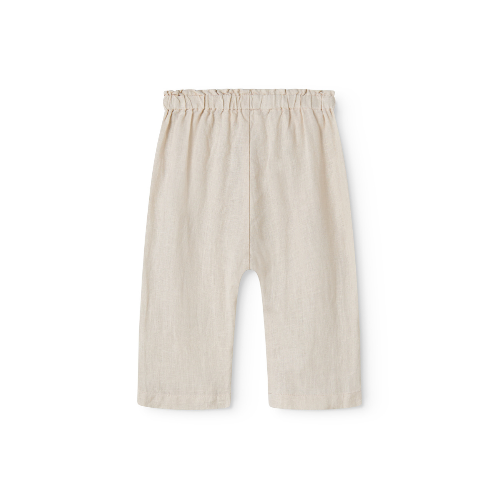 Linnen broekje Panu - Kit/Beige - MarMar Copenhagen achter