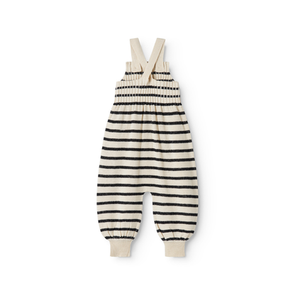 Tuinbroekje Ranja - Linnen/katoen - Linen Mix Stripe - MarMar Copenhagen achter