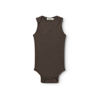 Romper mouwloos - Bini Wool Rib - Merinowol - MarMar Copenhagen terre donkerbruin