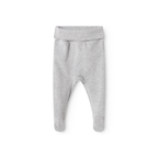 MarMar Copenhagen Piva Footed Pants – Zacht Modal Baby Broekje met Voetjes Biologisch Katoen & TENCEL™ Modal grey melange grijs