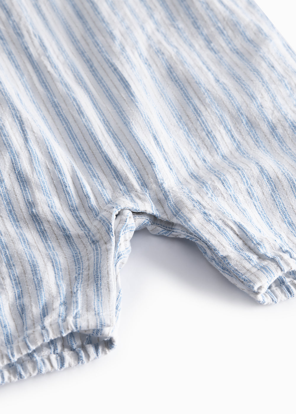 Tuinbroekje Roventa S - Linnen/katoen - Surf Blue Stripe - MarMar Copenhagen kruis