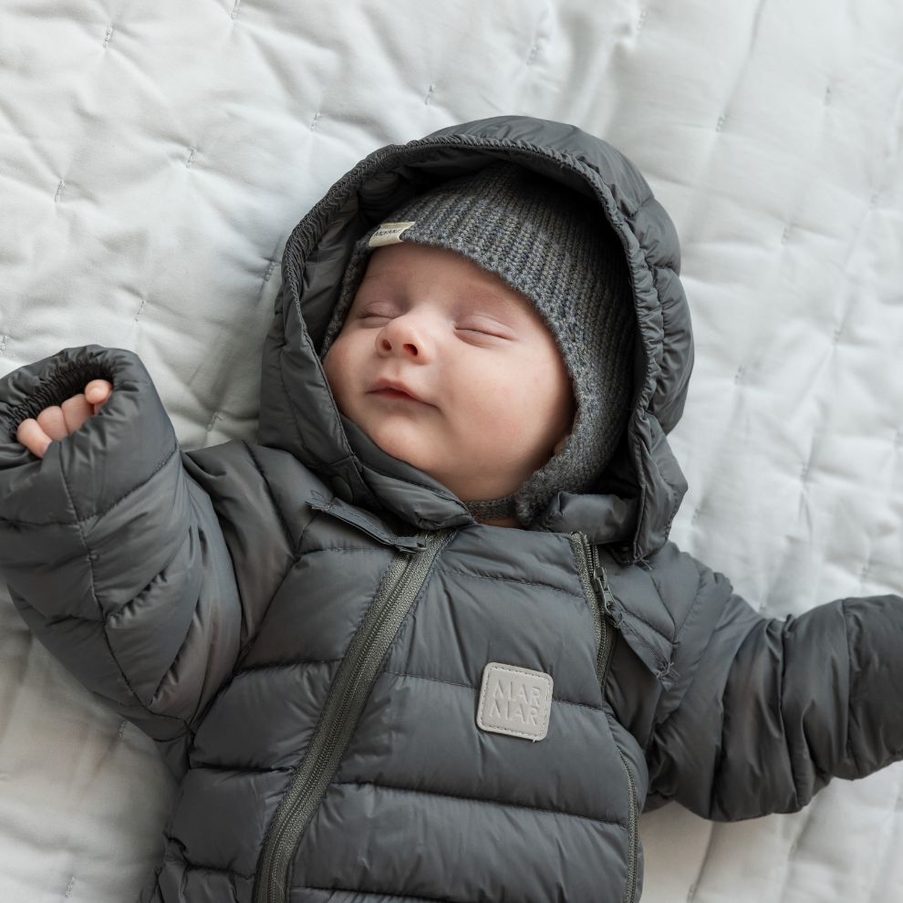 Gebreid mutsje Aly - Merino wol - Donkergrijs - Marmar Copenhagen baby