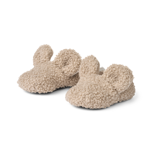 Slofjes bouclé Abal - Gerecycled polyester - Beige - Marmar Copenhagen voor