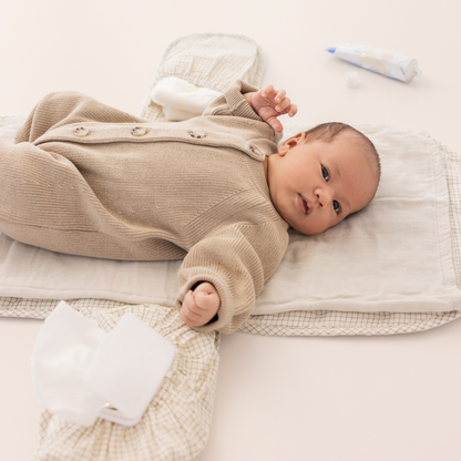 Verschoningsmat - Biologisch katoen - Deep lake check - MarMar Copenhagen baby