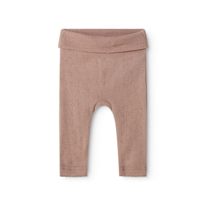 MarMar Copenhagen - Piva Wool Pointelle Pants - Broekje - 100% merino wol - Burnt rose product