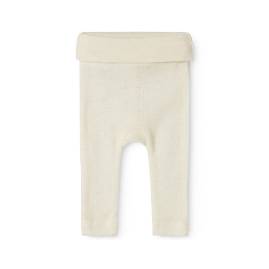 MarMar Copenhagen - Piva Wool Pointelle Pants - Broekje - 100% merino wol - Natural product