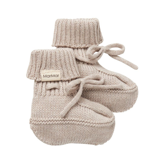 Gebreide slofjes Abootie - Biologisch katoen/modal - Beige - MarMar Copenhagen product