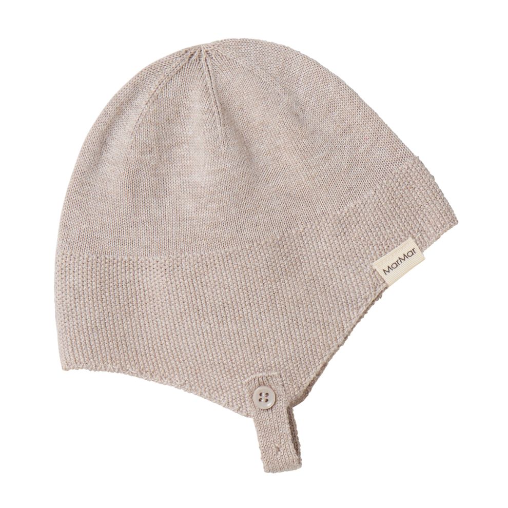 Gebreid mutsje Aly - Biologisch katoen/modal - Beige - Marmar Copenhagen voorkant