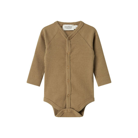 Romper Bruno - Biologisch katoen/modal - Dark bronze - Marmar Copenhagen voorkant