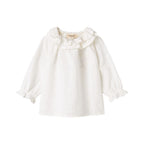 Blouse top Tonello Bow - Biologisch katoen - Wit - Marmar Copenhagen voorkant