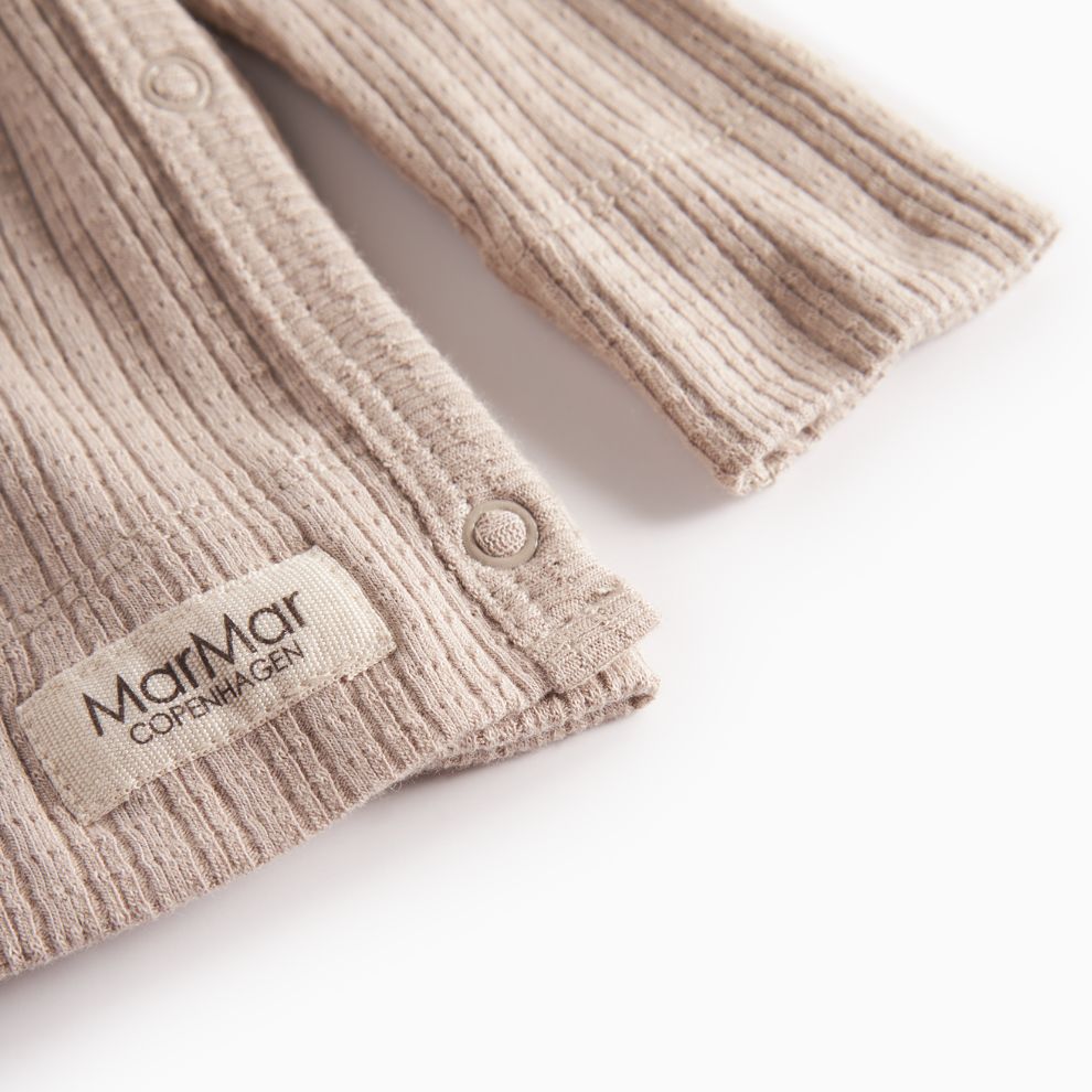 Overslag vestje Tut wrap - Biologisch katoen/modal - Soft beige - Marmar Copenhagen onderkant