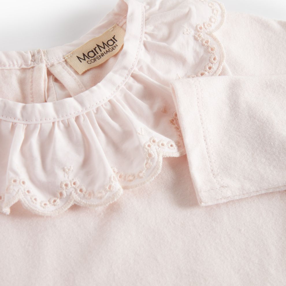 Romper Becki Frill - Biologisch katoen/modal - Lilac frost - Marmar Copenhagen close up