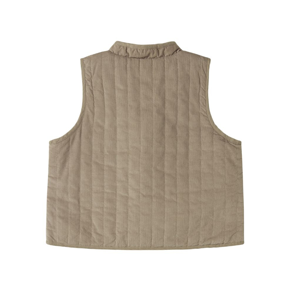 Gilet vest Jola - Biologisch katoen - Bruin/mud - Marmar Copenhagen achterkant