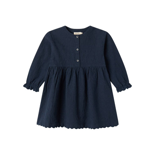 Jurkje Dagmara - Biologisch katoen - Dark Blue Stripe/navy - Marmar Copenhagen voorkant