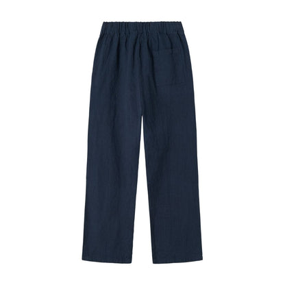 Broek Plano - Biologisch katoen - Dark Blue Stripe/navy - Marmar Copenhagen achterkant