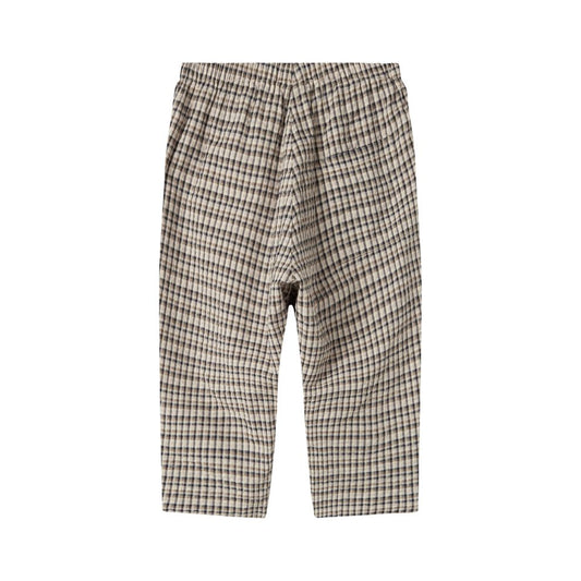 Broekje Palle - Biologisch katoen - Pilot Navy Check - Marmar Copenhagen voorkant