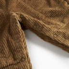 Corduroy tuinbroekje Riri B - Biologisch katoen - Dark bronze - Marmar Copenhagen onderkant
