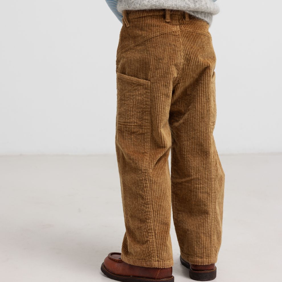 Corduroy broek Pluto - Biologisch katoen - Dark bronze - Marmar Copenhagen kind