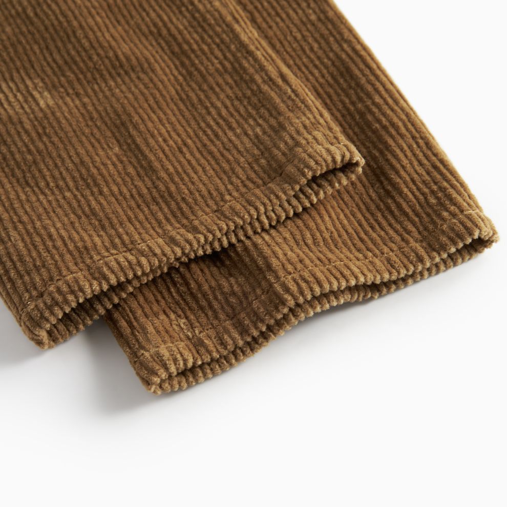 Corduroy broek Pluto - Biologisch katoen - Dark bronze - Marmar Copenhagen onderkant