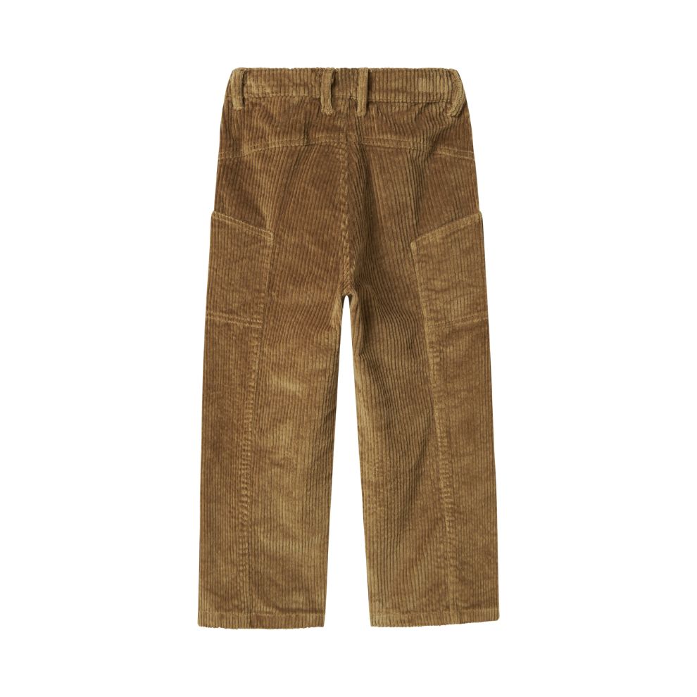 Corduroy broek Pluto - Biologisch katoen - Dark bronze - Marmar Copenhagen achterkant
