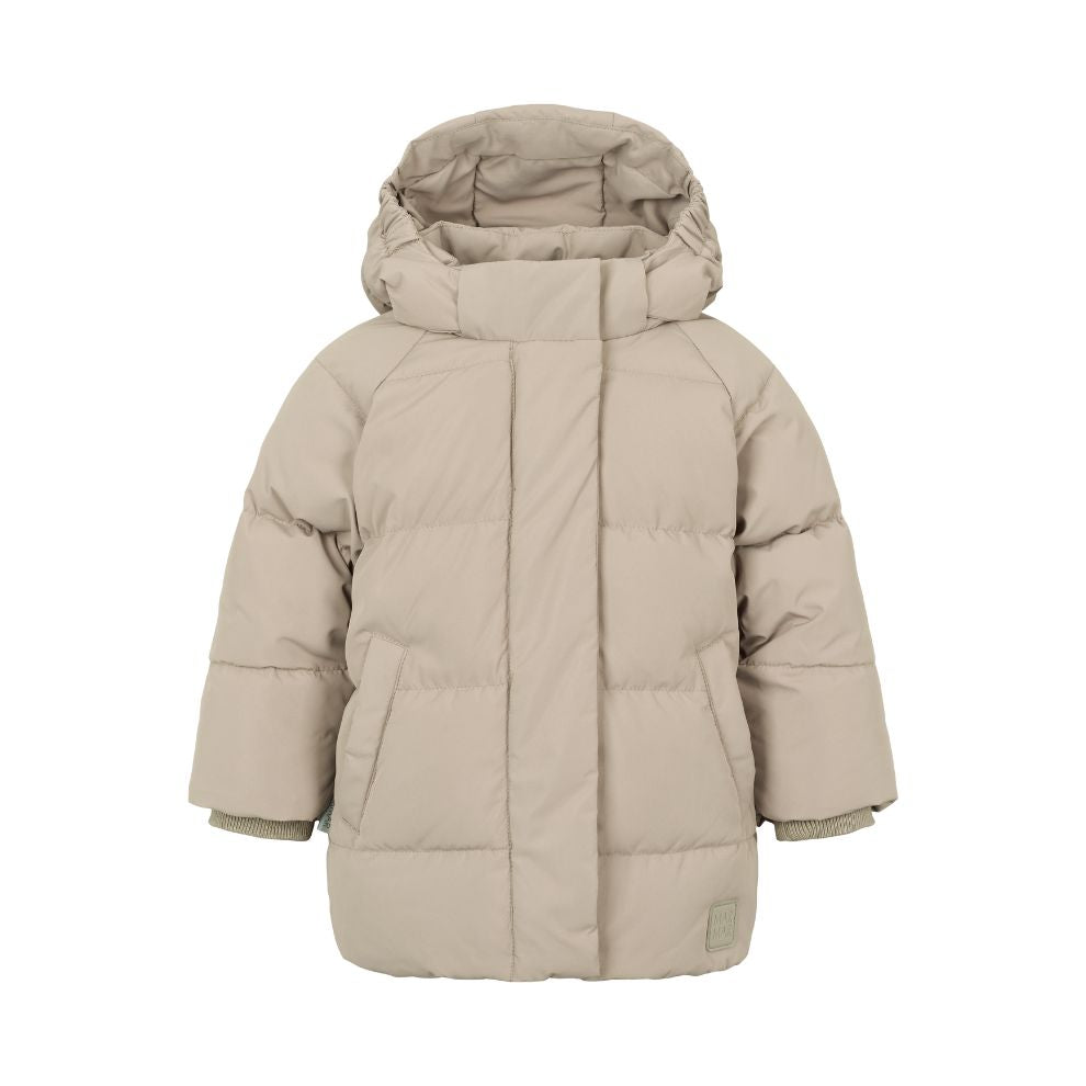 Pufferjas Omega - Tech - Moon rock/beige - Marmar Copenhagen voorkant
