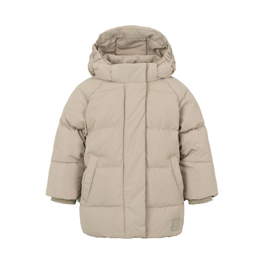 Pufferjas Omega - Tech - Moon rock/beige - Marmar Copenhagen voorkant