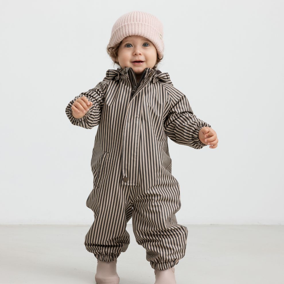 Regenpak Orion - Waterdicht - Brown stripe/bruin - Marmar Copenhagen kind