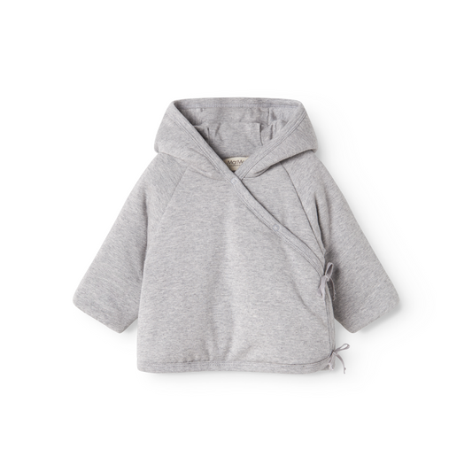 Gewatteerde Baby jas Jules - Biologisch katoen en Modal - Light grey - MarMar Copenhagen voor