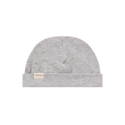 MarMar Copenhagen Aiko Modal Beanie – zacht babymutsje van biologisch katoen en TENCEL Modal met opvouwbare rand voor newborn grey melange grijs